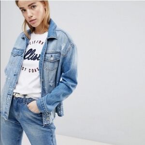 Hollister Distressed Boyfriend Denim Jacket